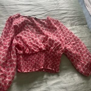 Zara Eyelet Crop Top